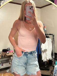 Mauve Ribbed Tank