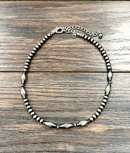 15" Elongated Faux Navajo Bead Necklace