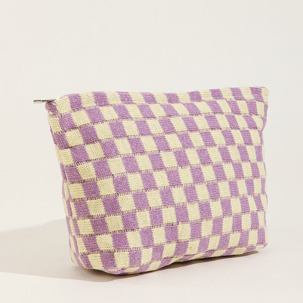 Checkered Travel Pouch
