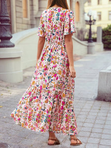 Floral High Waist Maxi Dress