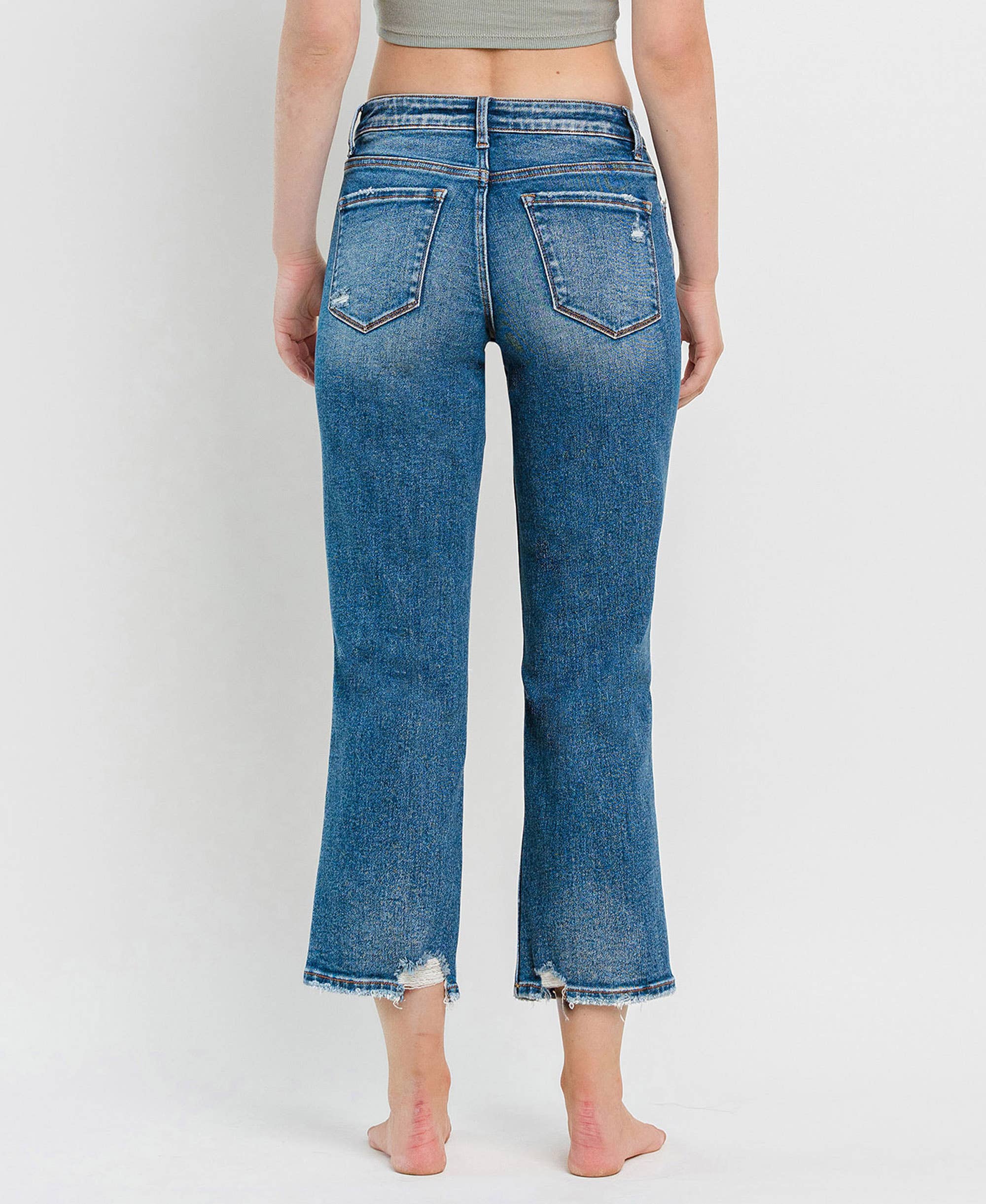 HIGH RISE CROP STRAIGHT JEANS LV1290