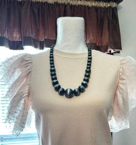 Big Graduated Faux Navajo Pearl Necklace