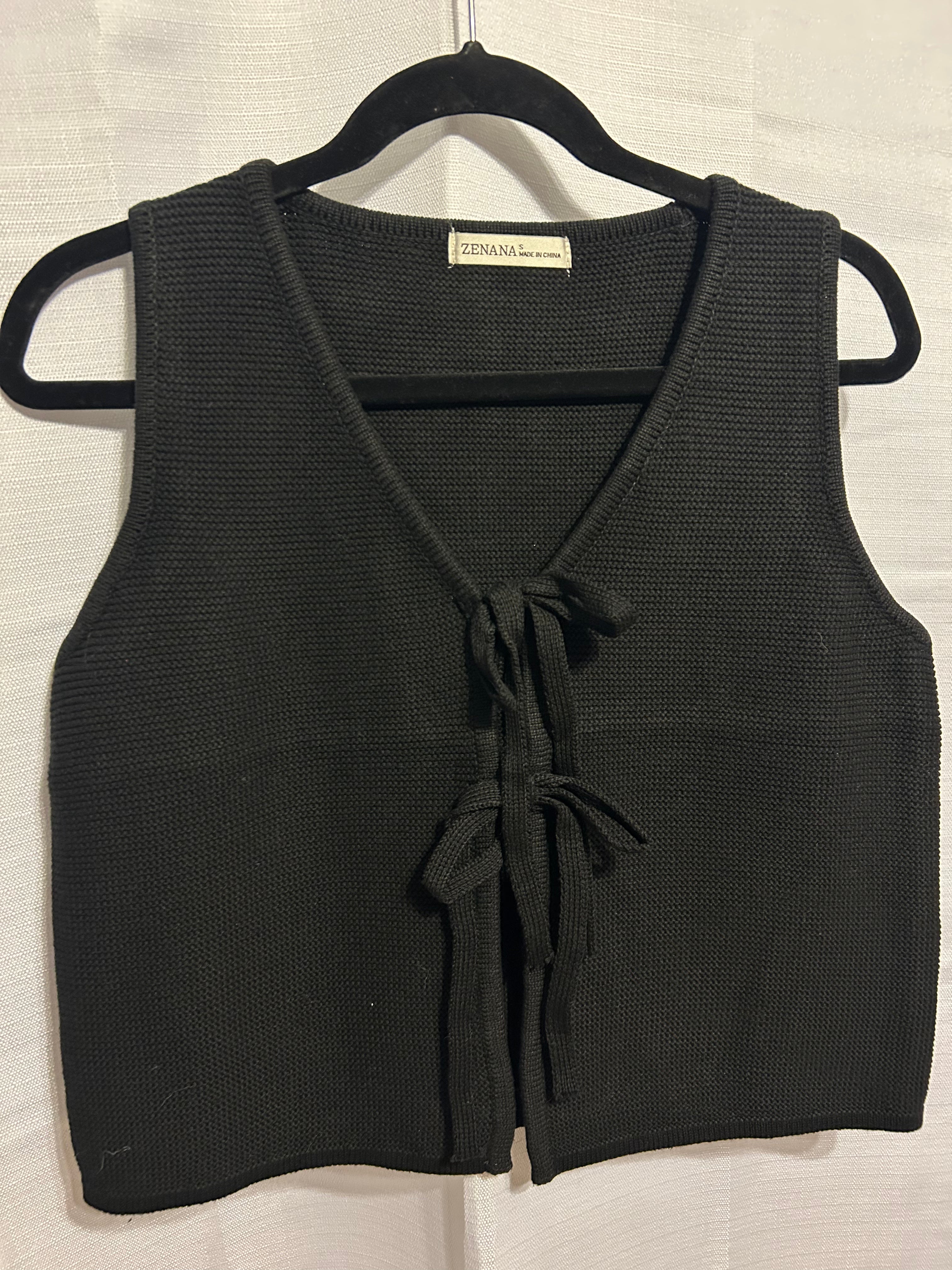 Tie Front Sweater Vest