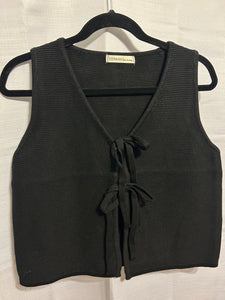 Tie Front Sweater Vest