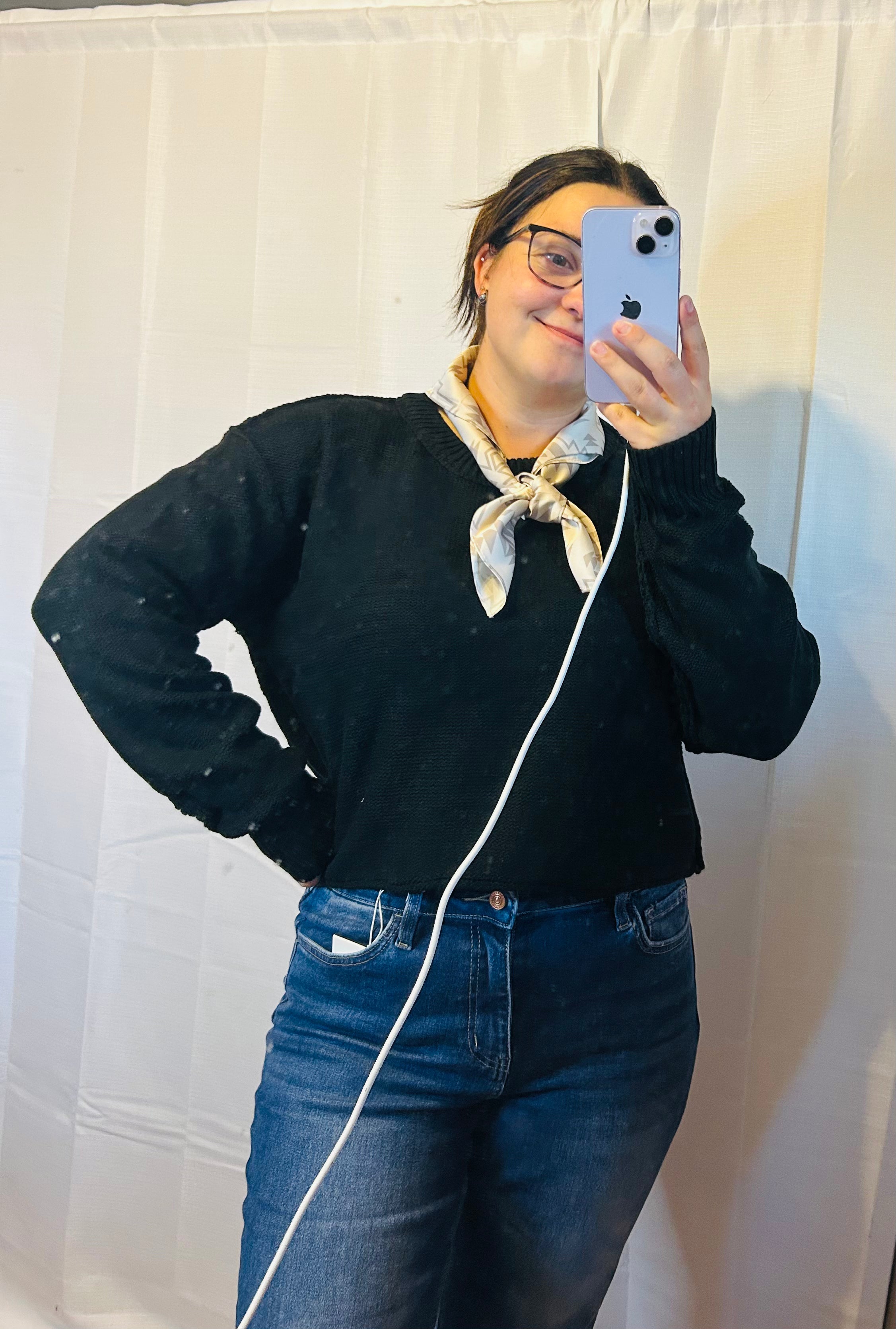 Cropped Oversized Sweater