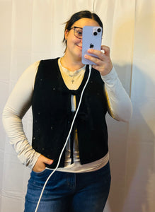 Tie Front Sweater Vest