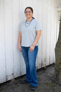 High Rise Relaxed Flare Jean