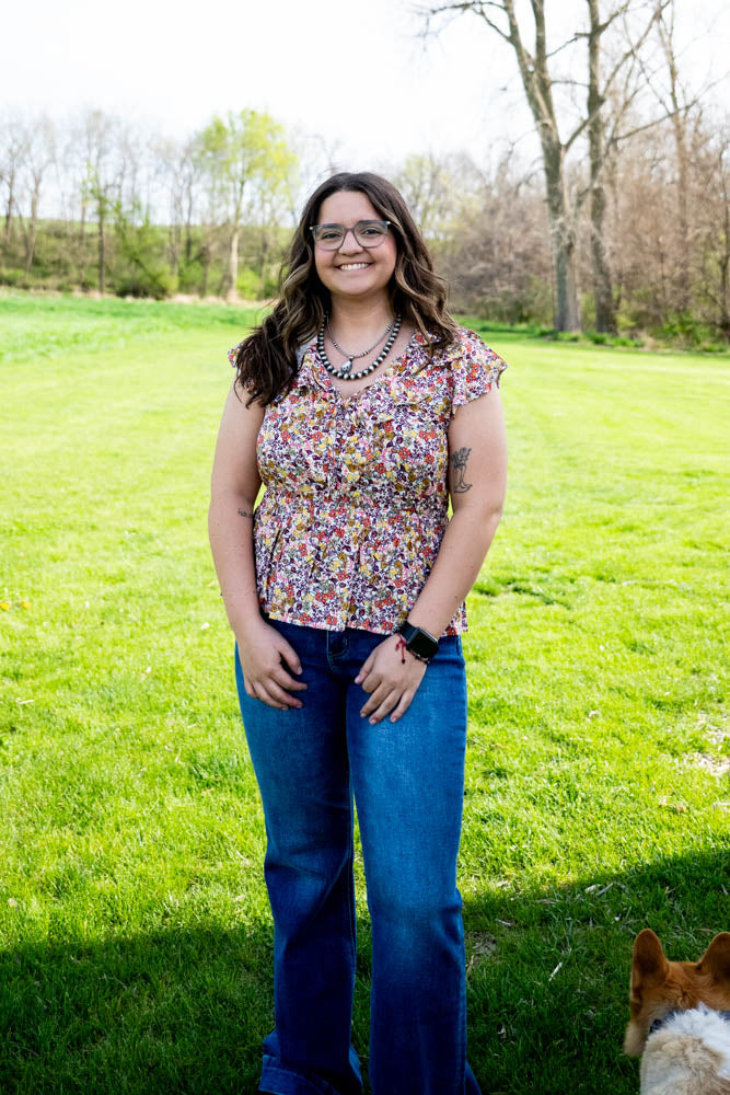 Floral Ruffled Top