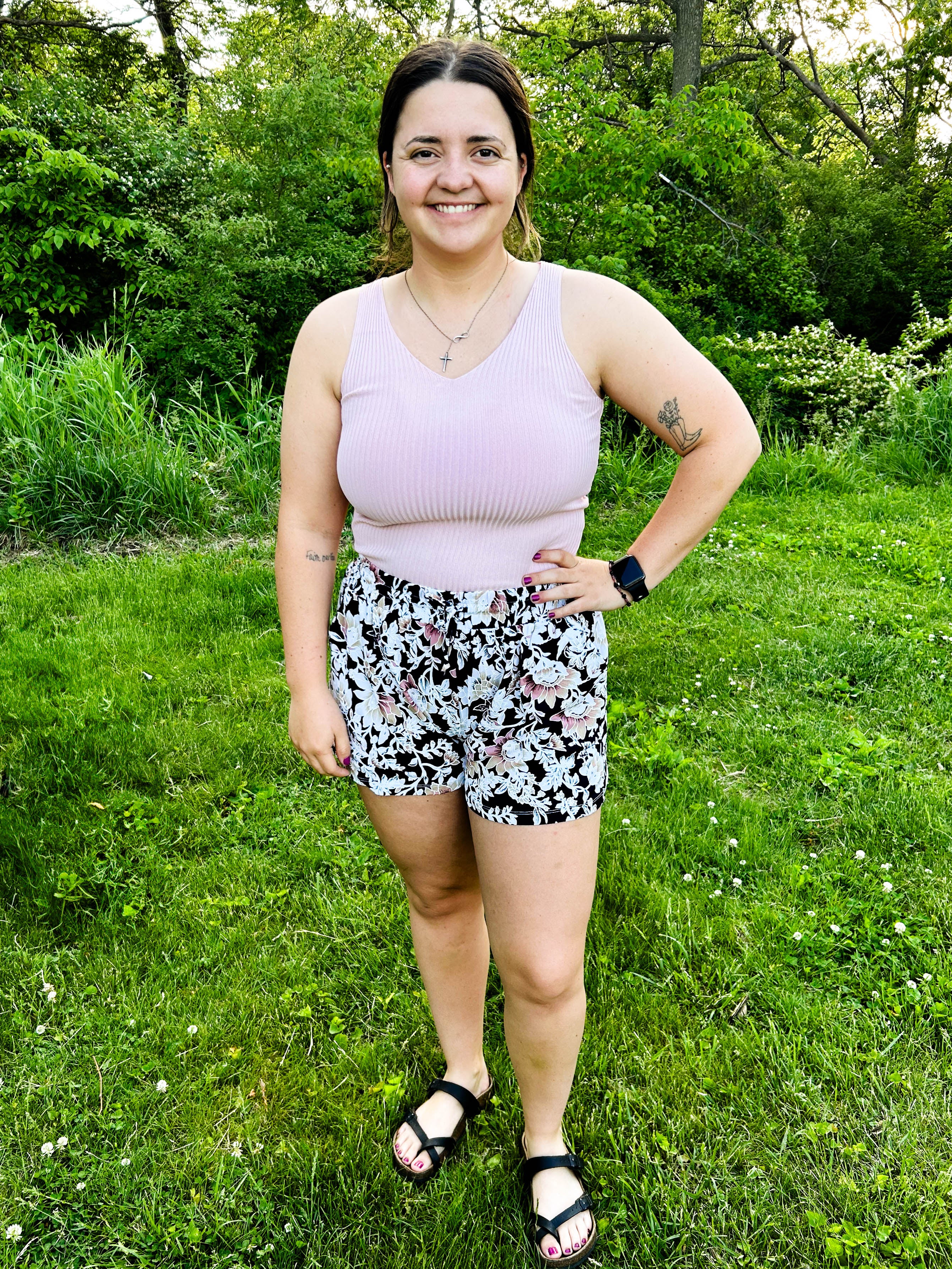 Floral Printed Shorts with pockets