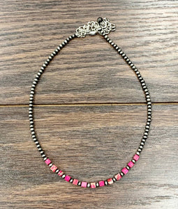 15" Faux Navajo Square Gemstone Necklace