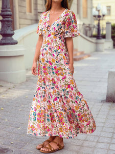 Floral High Waist Maxi Dress