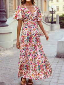 Floral High Waist Maxi Dress