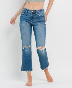 HIGH RISE CROP STRAIGHT JEANS LV1290