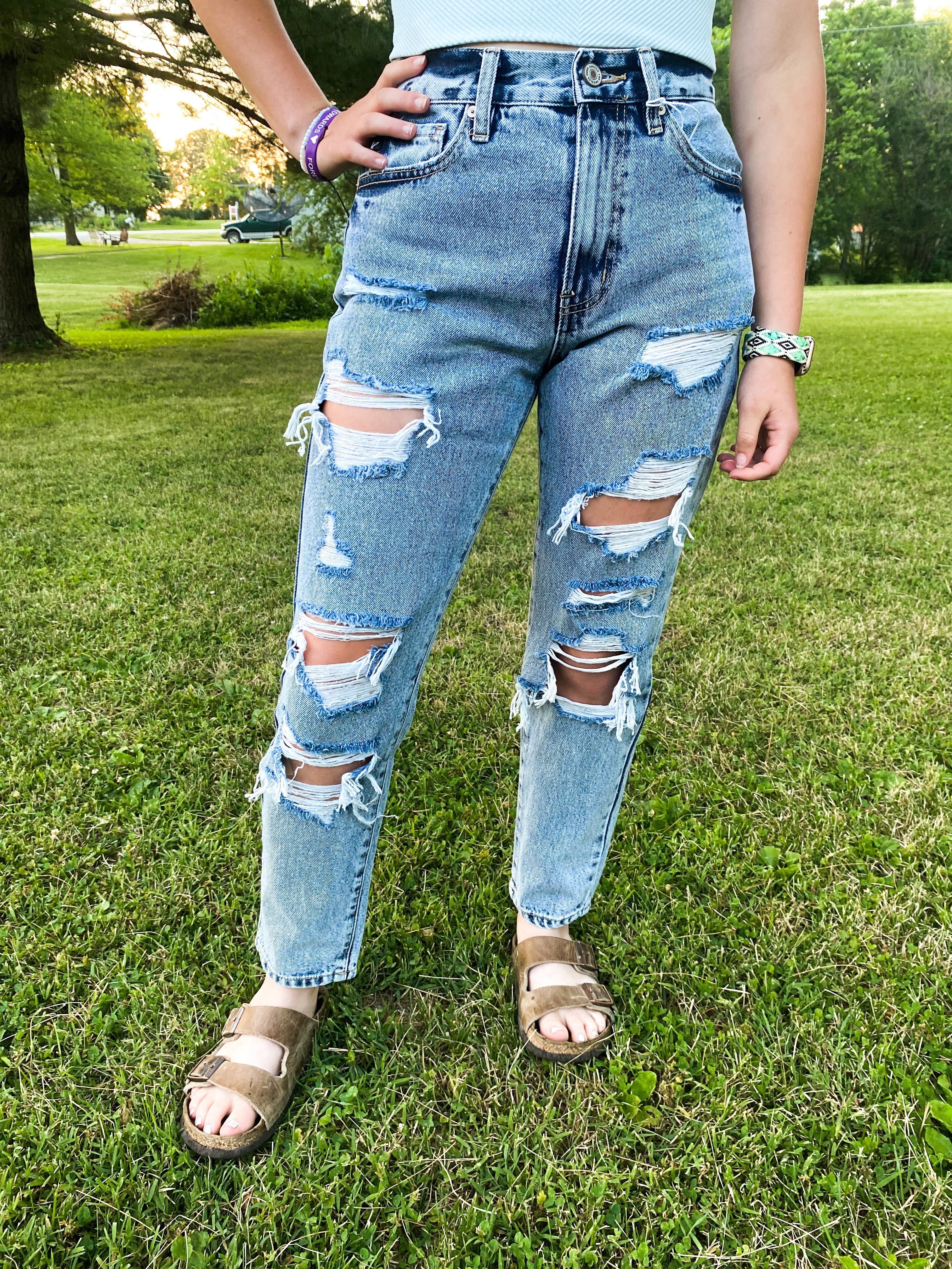 Kan Can High Rise Mom Jean